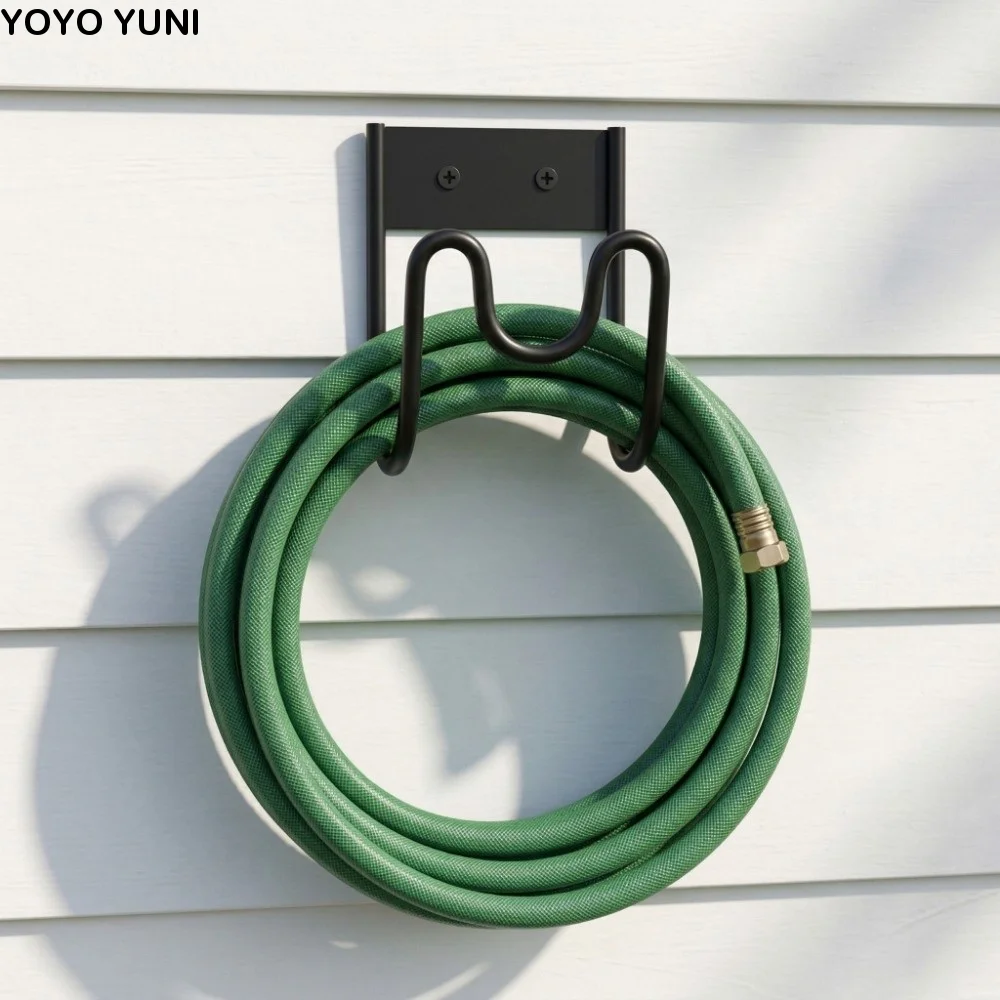 Gardena Hose Flex - 防錆性のあるガーデンホースホルダー 壁掛け式 高耐久性 フレキシブルホースハンガー 耐久性のある多機能金属ワイヤーホルダー