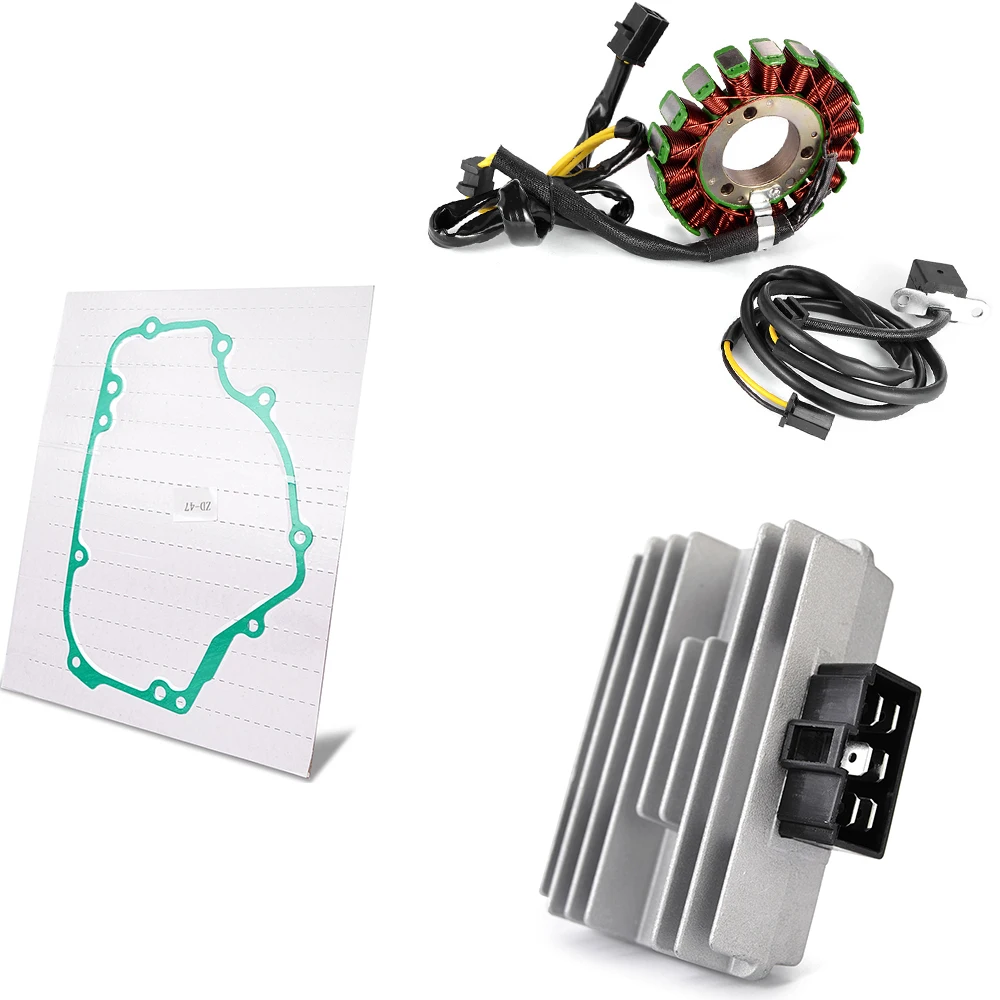 

Rectifier Regulator Stator Coil Gasket Kit for Kawasaki KLE250 Anhelo 1993-2001 21003-1154 21066-1038 11009-1873