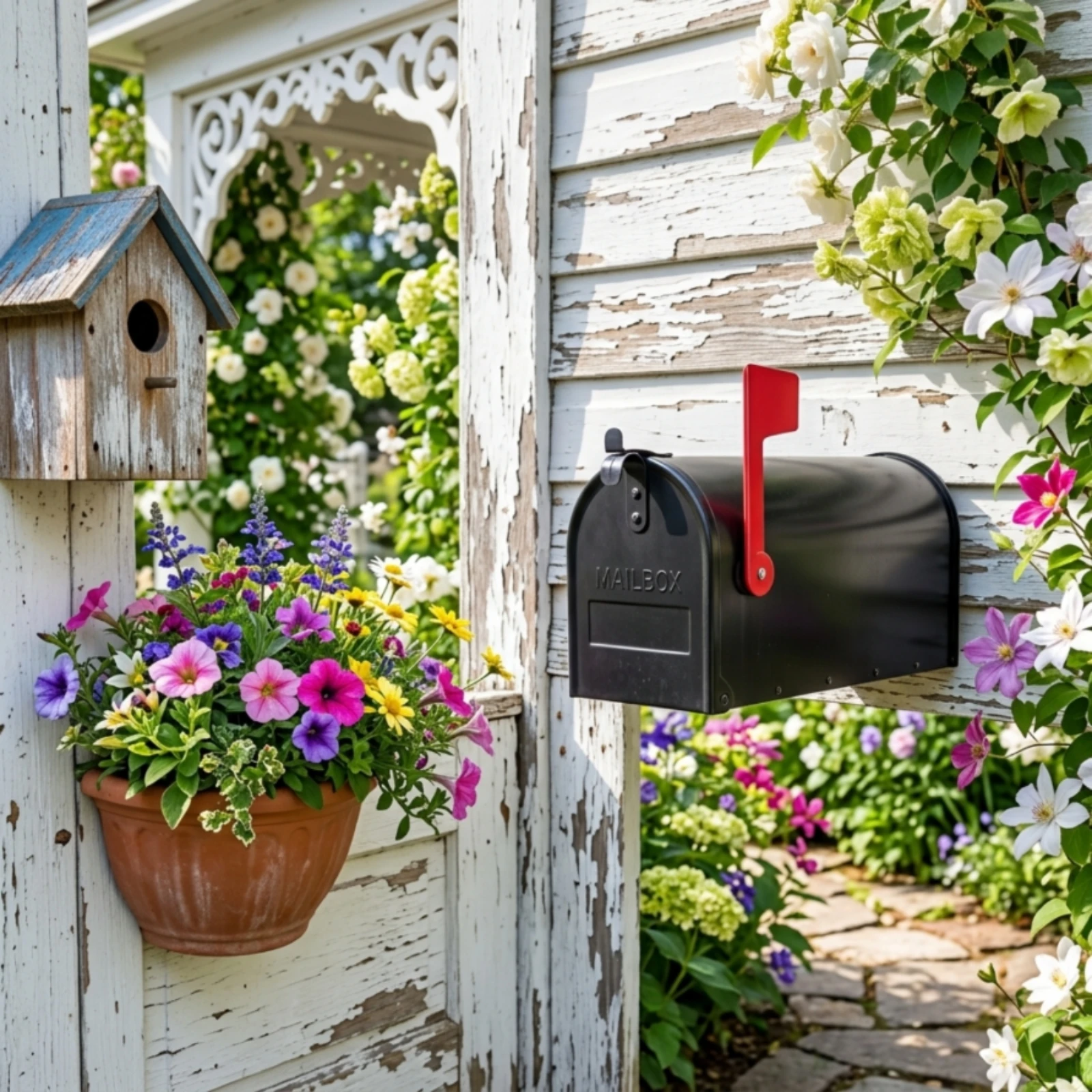 Mailbox Flag Red Mailbox Flag with Mounting Base Hardware Acrylic Highly Visible for Homeowners