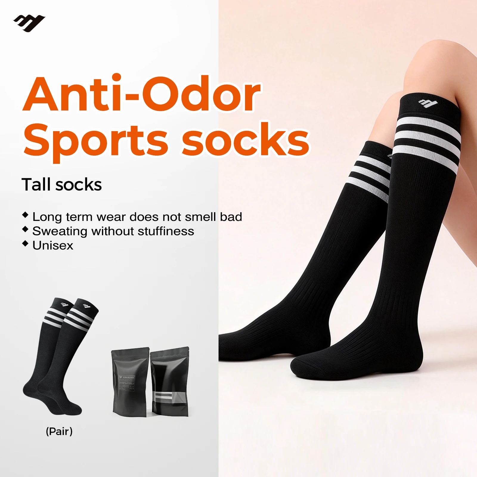 MOON Professional Organic Antibacterial Odour-Resistant Ski Socks Unisex Outdoor Thickened Warmness High-Calf Sports Hiking Sock