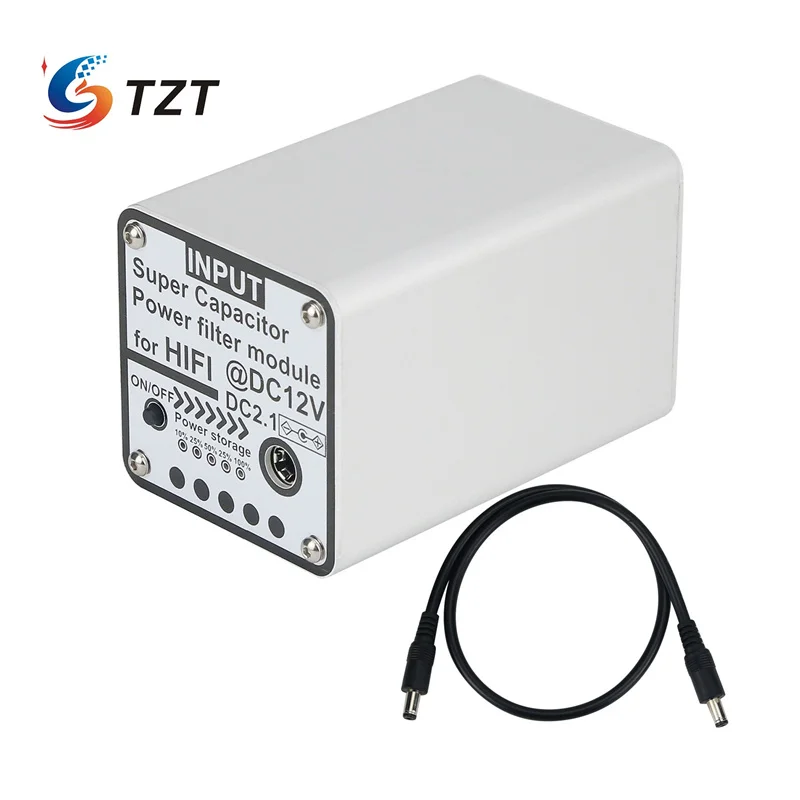 12V 3F/12V 5F/9V 5F/15V 5F/5V 20F Super Capacitor Power Filter Module for Hifi Line Filter EMI Filter DC2.1 Input Output Ports