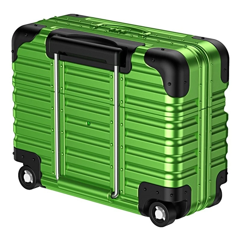 T23C Maleta individual moderna para Airpods 4, funda protectora para equipaje, almacenamiento de auriculares a prueba de caídas, soporte integrado para teléfono, color verde