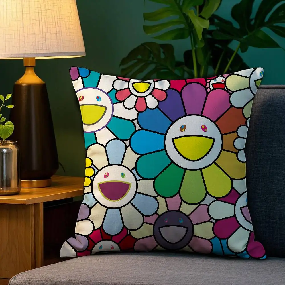 أغطية وسائد تاكاشي M-Murakami FLOWER: Let It Snow، Merry & Bright Room لتزيين المنزل