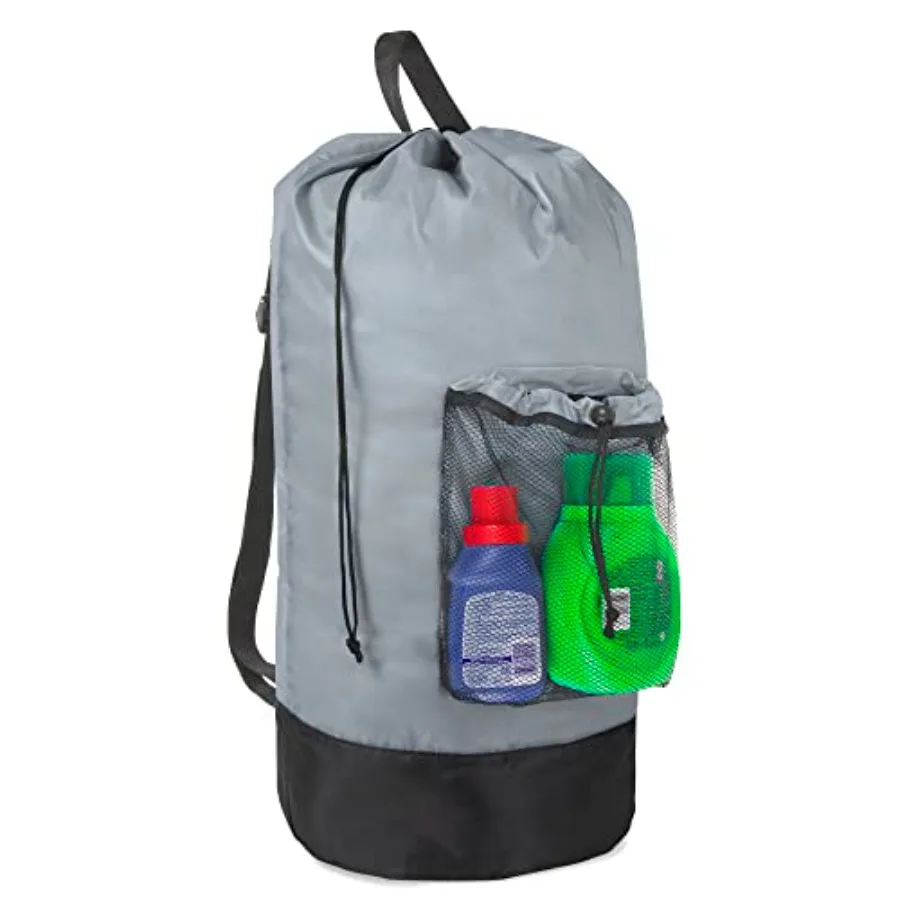 Trailmaker Laundry Bag Backpack for College Dorm, 115L Washable Laundry Hamper Bag, 32 x 14 Inch with Shoulder Straps, Mesh Poc
