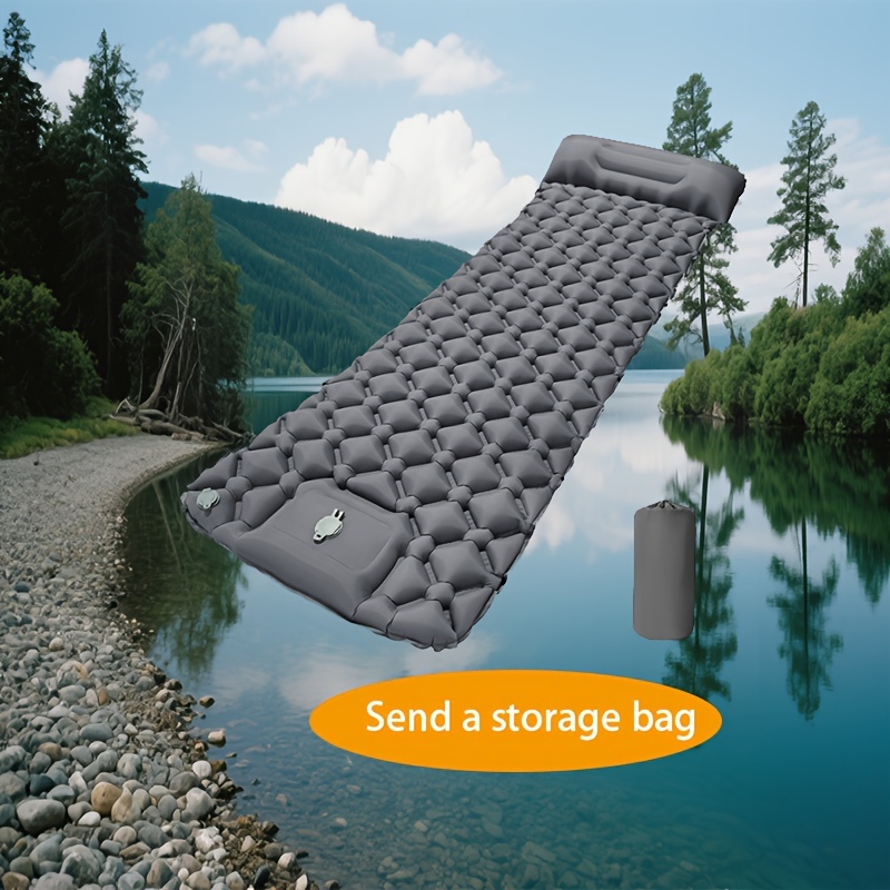  Quick Inflation Outdoor Inflatable Mat Thickened Puncture-Proof Lightweight Foldable for Camping Picnic 