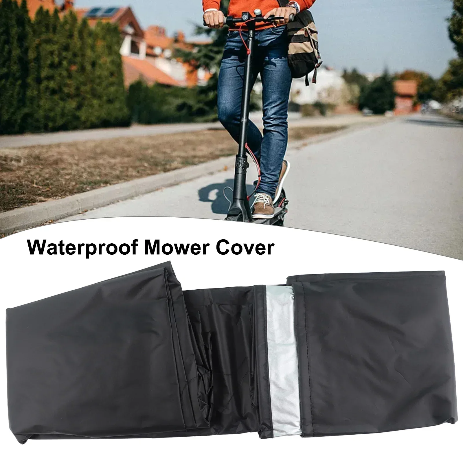 Lawn Mower Protection Cover Tractor Mower Machine Dust Covers Outdoor Waterproof UV Protection Snowblower Cover 140*66*91cm