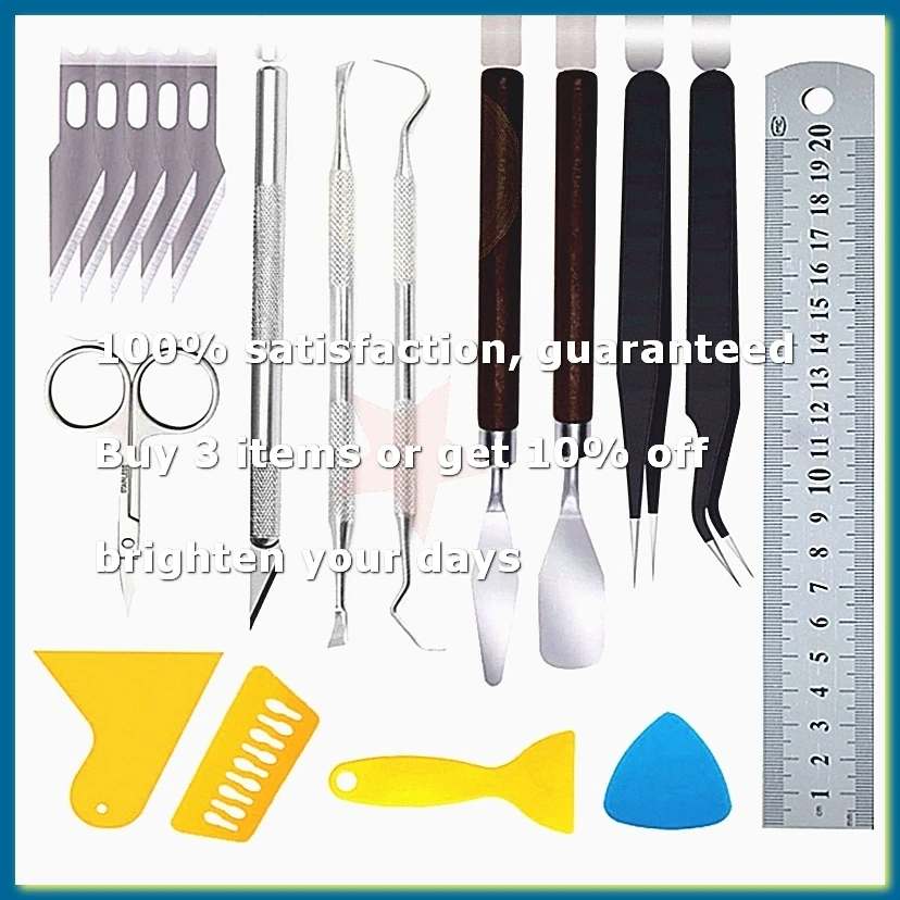 18Pc Basic Craft Vinyl Weeding Tools Set DIY Sewing Stitching Punch Carving Kit Silhouette Cameos Lettering Tool