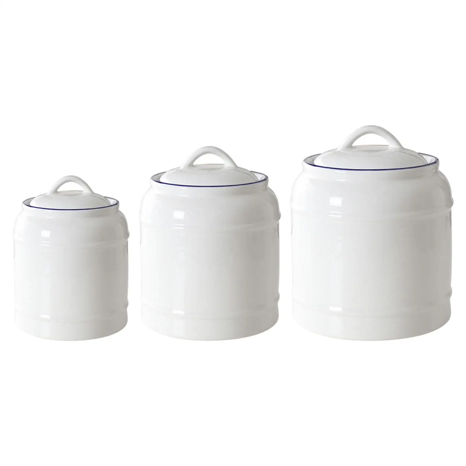 Kitchen Canisters Home 800-1000ml Multiuse Countertop Pantry Kitchen Ceramic Jar Cookie Candy Jars Pet Treat Storage Container