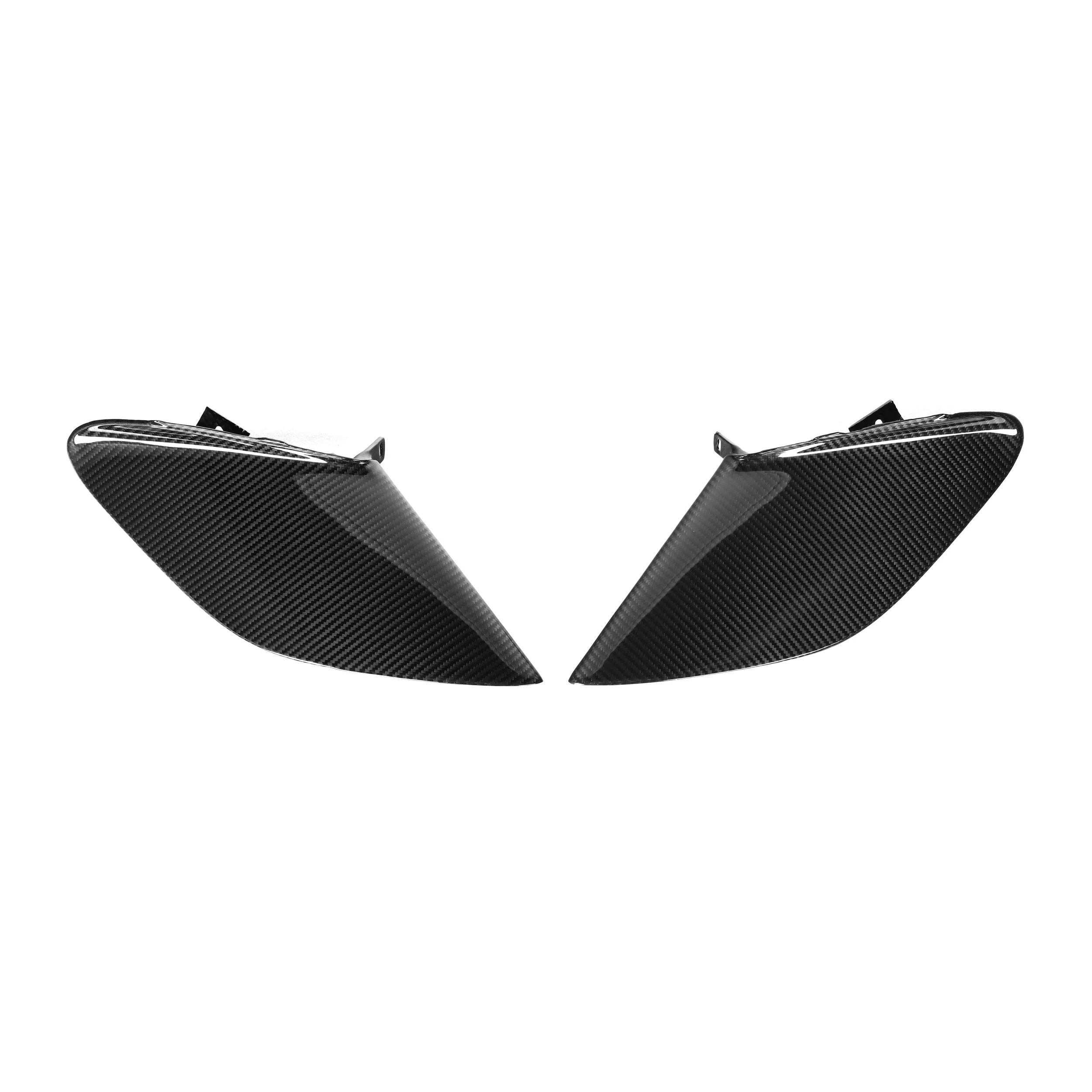 Upgraded version100% Dry Carbon Fiber Front Vent Trim for Ferrari F488 N Style Carbon Fiber Body Bumper Kit