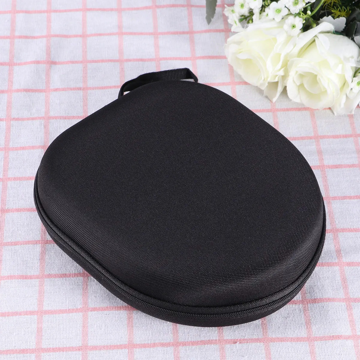 Black Portable Headphone Bag Nylon Mesh Case Soft Inner Lining Pouch Compatible for Mdr-Zx100 Zx110 Zx300 Zx310