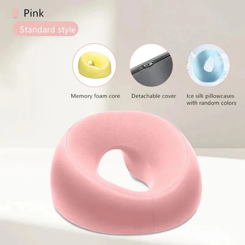 Ergonomics Lying Down Pillow Memory Foam Breathable Head Rest Support Pillow Body Massage Face Rest Pillow for Beauty Salon