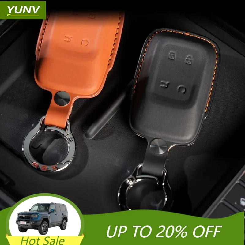 Кожаный чехол для ключей YUNV для Chery Jetour G700 2025-2026 с пряжкой из цинкового сплава, модный, элегантный, идеально подходящий, замена, модернизация.