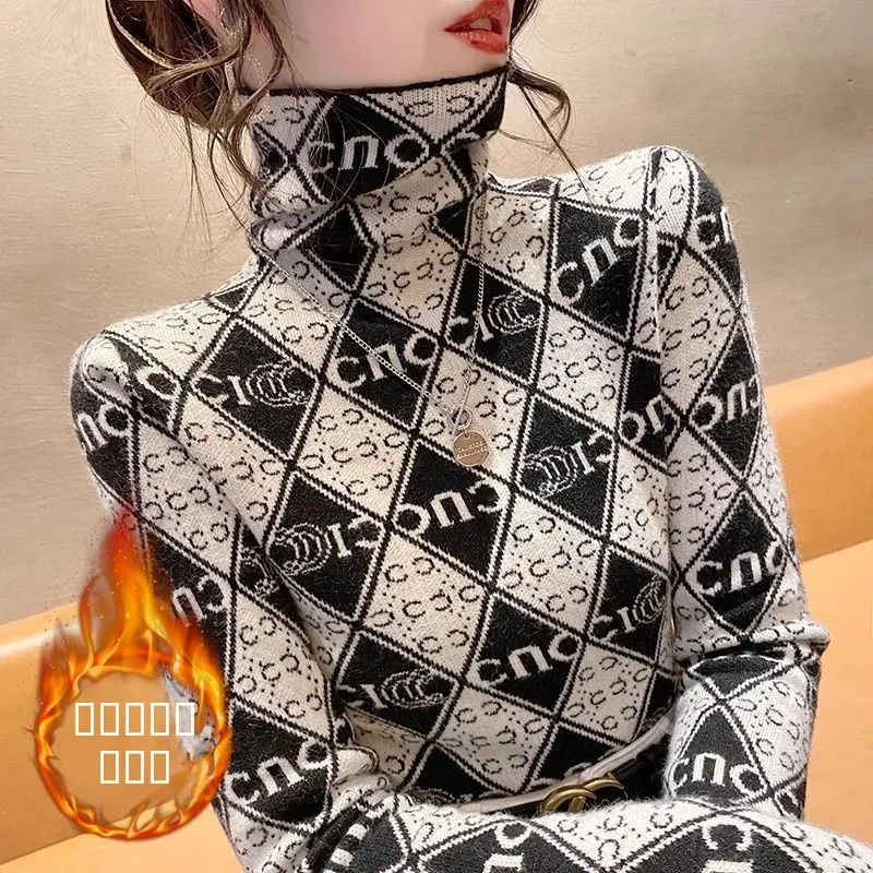 Fce gevoerde lange Sve Base irt High Ne unieke top voor dames lente herfst winter faionable breigoed van Guangzhou