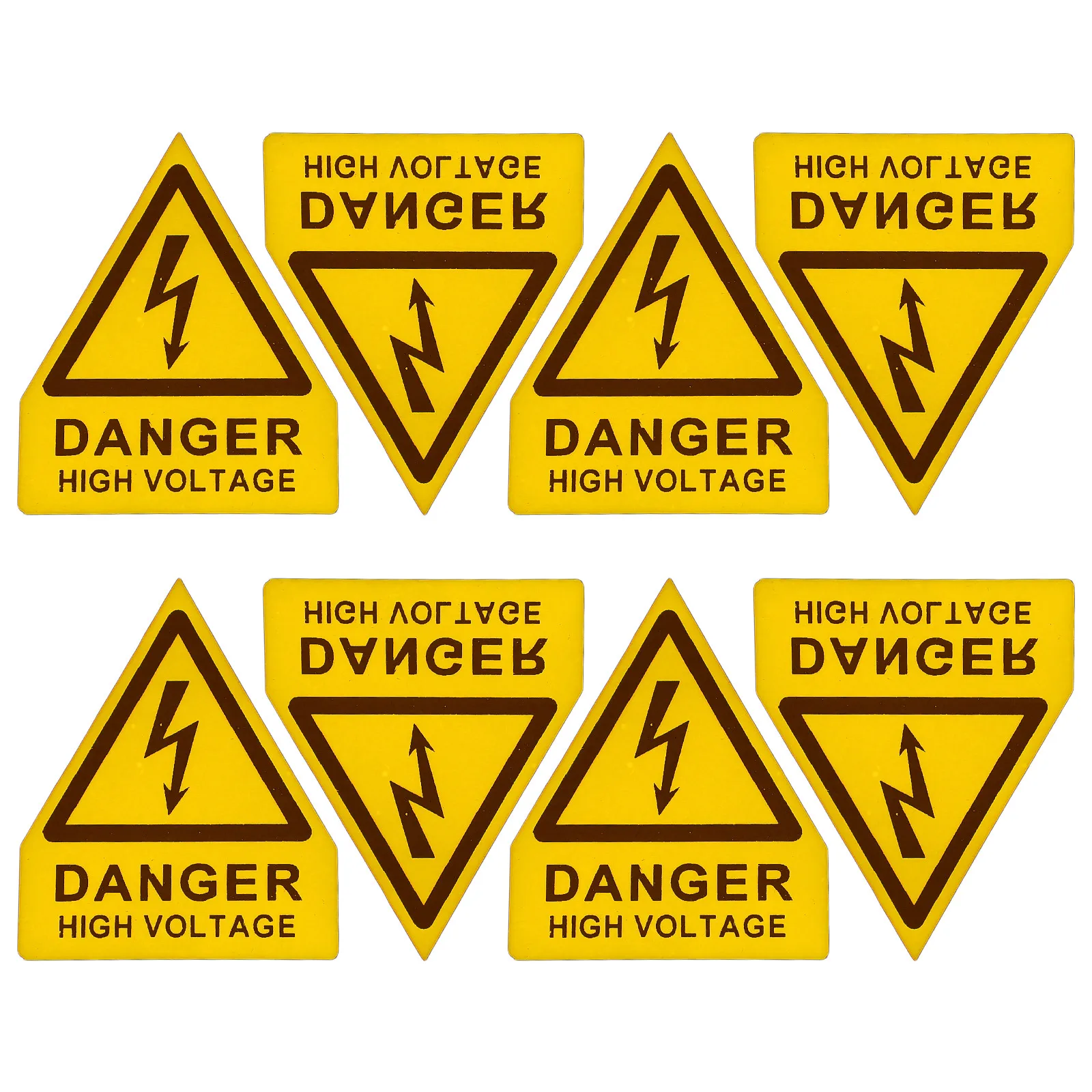 

6pcs High Voltage Danger Signs Warning Labels Electrical Panels Safety Sticker Machinery Equipment Caution Triangle