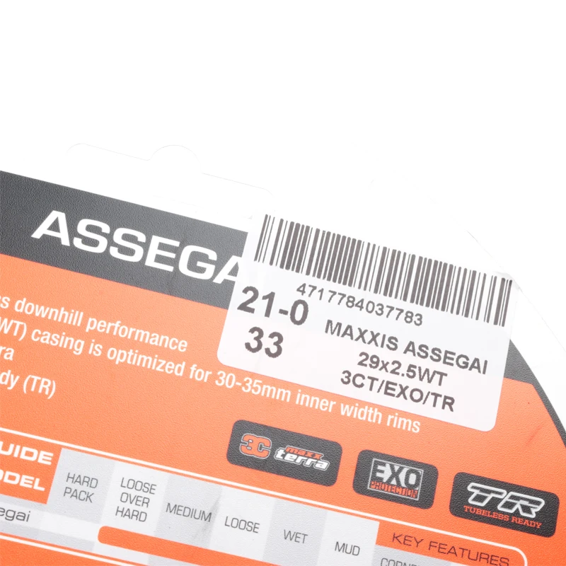 MAXXIS ASSEGAI Original TUBELESS READY EXO Anti-Pannen-Fahrradreifen 27,5 29 Für alle Trail Enduro-Downhill-Bedingungen – Detail 11