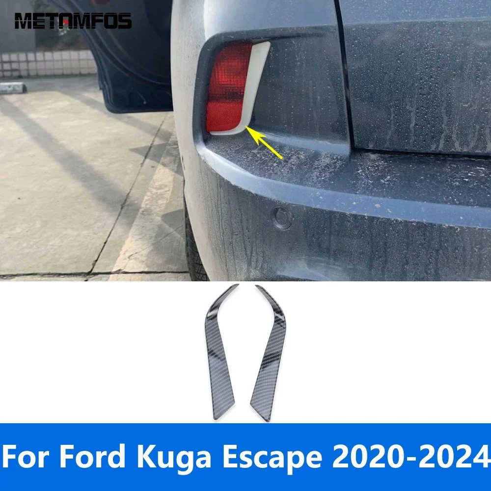 

Задний противотуманный фонарь, веко, брови для Ford Kuga Escape 2020 2021 2022 2023 2024, аксессуары для накладки на противотуманную фару из углеродного волокна