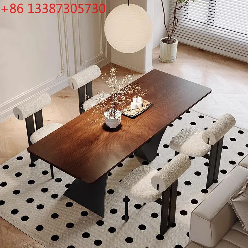 

Французский ретро-стол из массива дерева, обеденный стол для дома, длинный стол, скандинавский стиль для гостиной