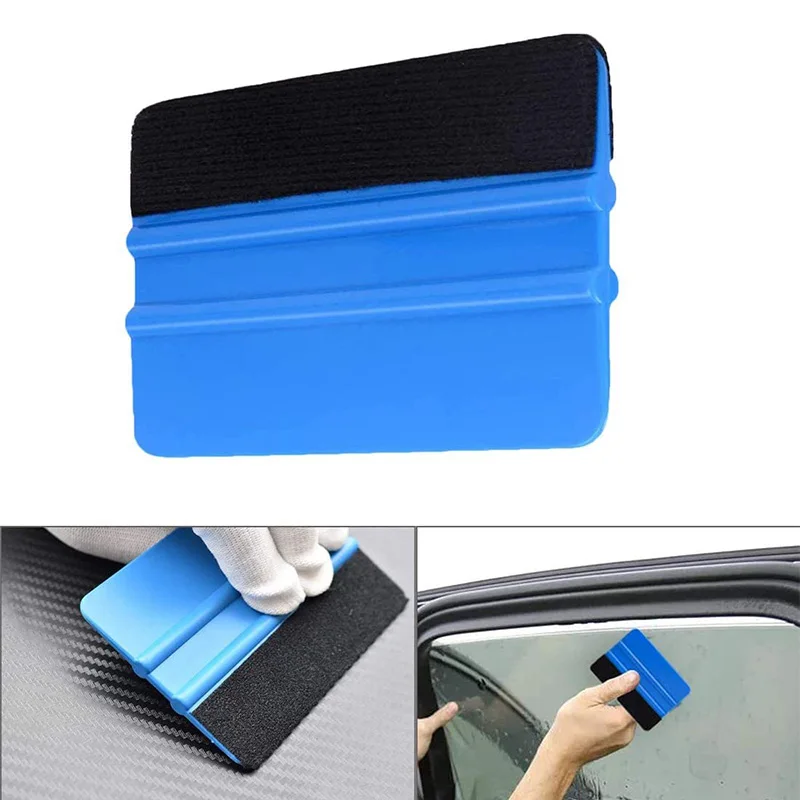 2Pcs/4Pcs Felt Edge Squeegee 4 Inch Car Vinyl Scraper Auto Styling Vinyl Wrap Tool Scratch Free Squeegee Wallpaper Smoother