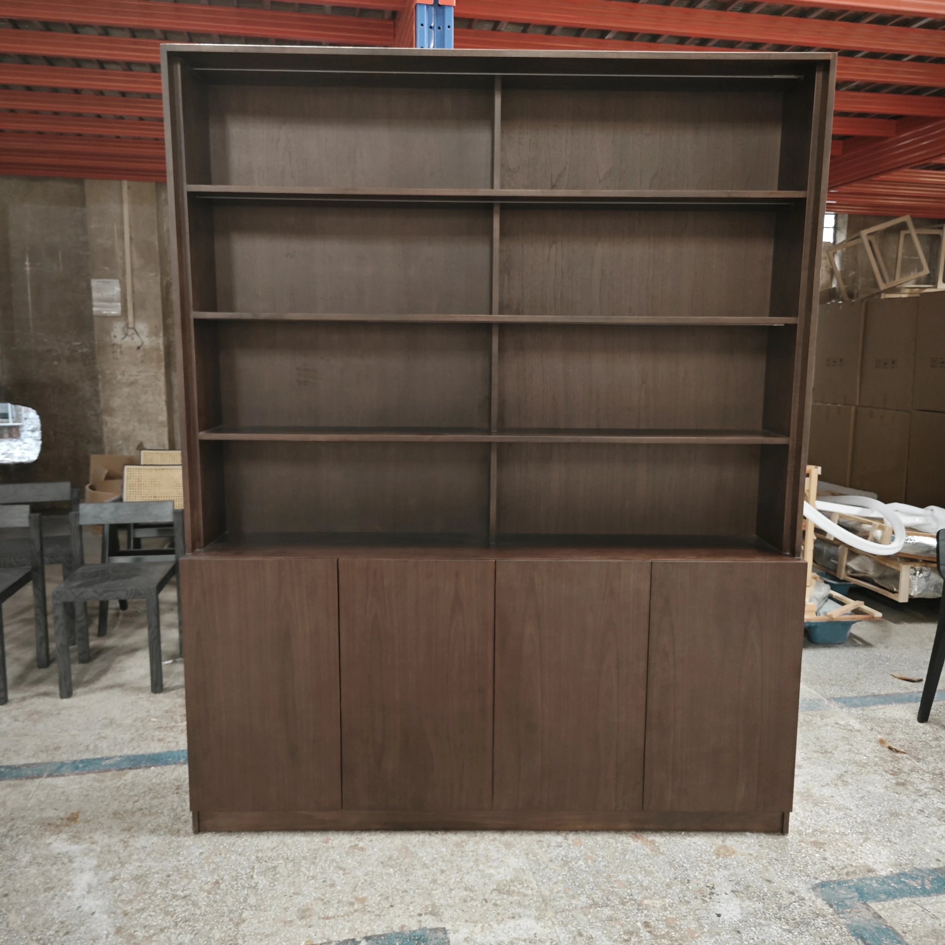 

Solid Wood Bookcase Storage Cabinet Household Living Room Wall Display Cabinet Bookcase