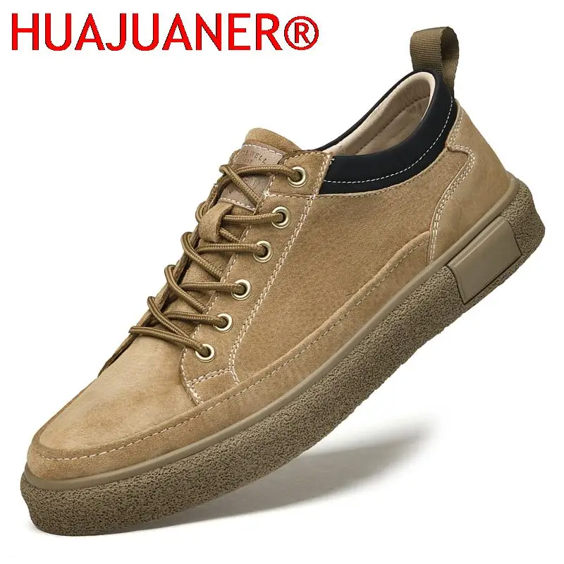 Fashion Men Leather Shoes Men Suede Flats Hot Sale Moccasins Outdoor Sneakers Classic Comfortable Men Casual Luxury Men's Shoes