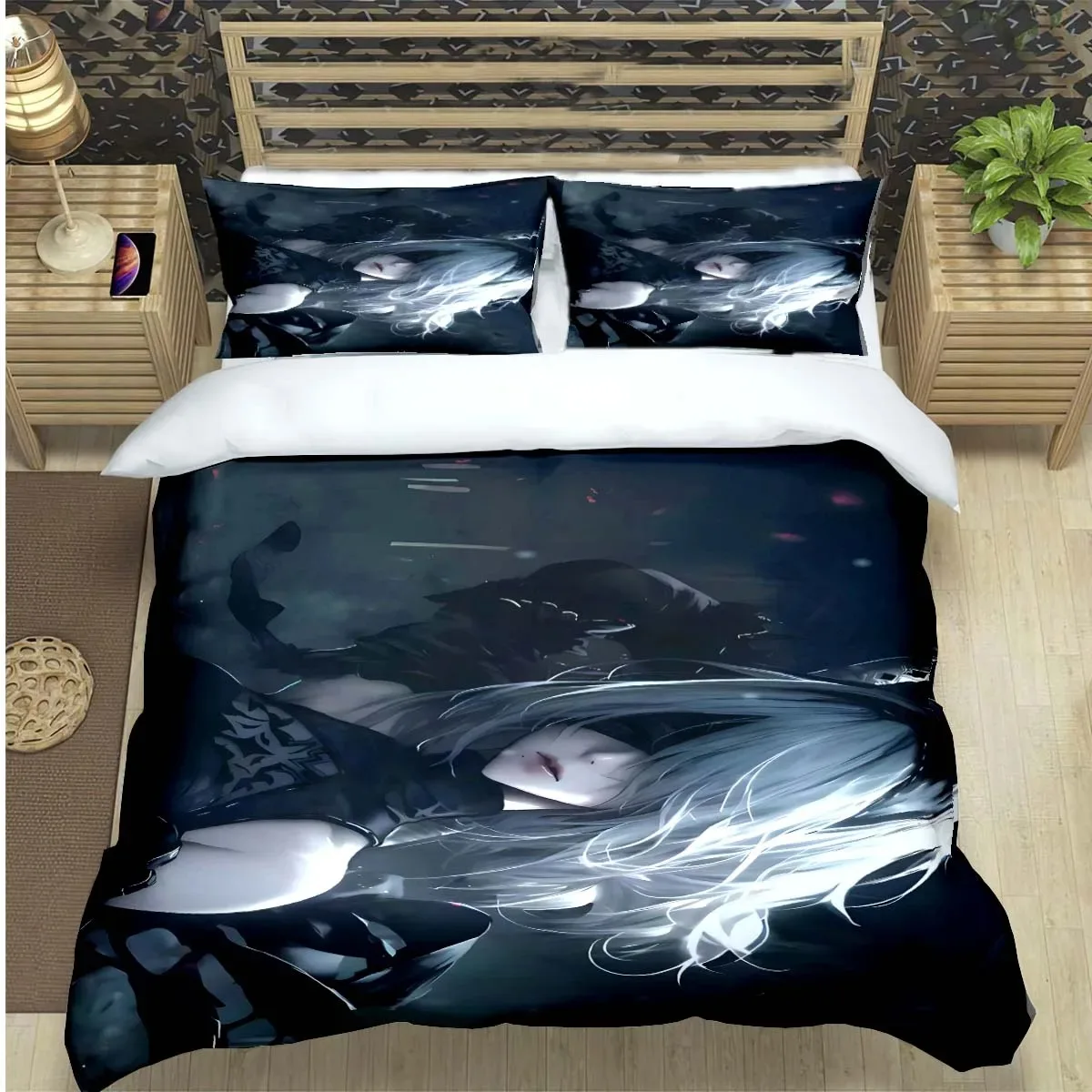 Famous Film Role A-Automata Nier Print Bedding Sets Bed Supplies Set Comforter Set Teens Girls Cartoon Twin Single Kid Gift