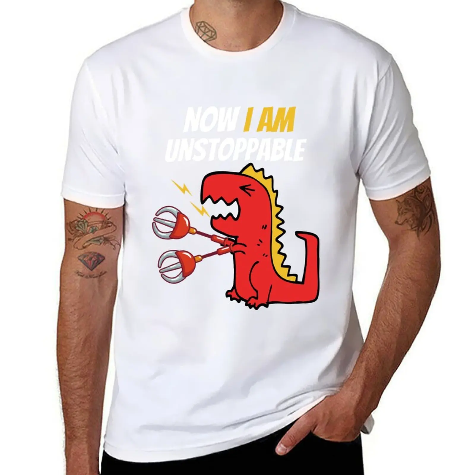 الآن أنا لا يمكن إيقافها - مضحك تي ريكس ديناصور بون - أنا لا يمكن إيقافها تي ريكس تي شيرت تي شيرت مصمم تي شيرت