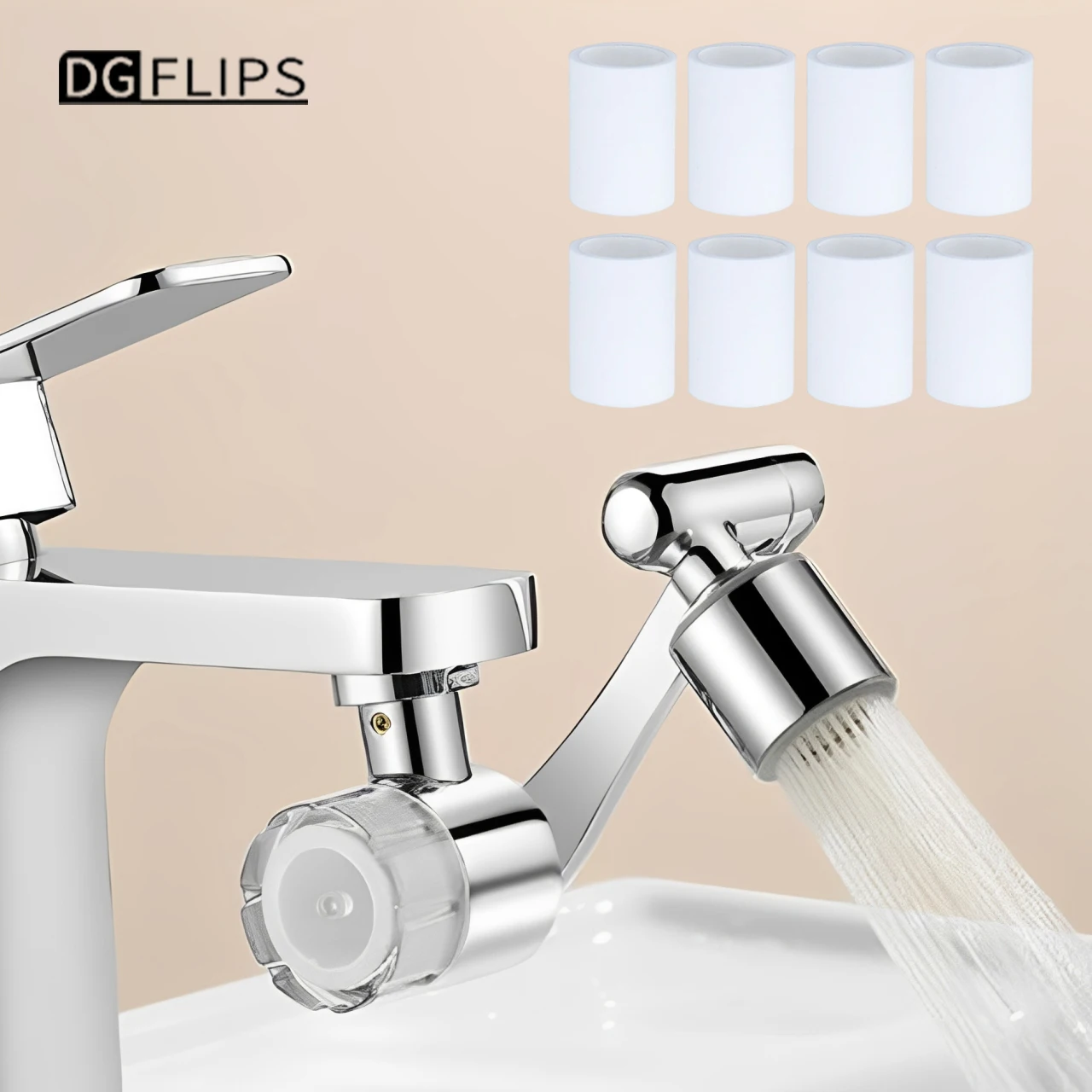 

Удлинитель крана + аэратор для крана + фильтр для воды, раковина с защитой от брызг 1080 ° Вращающийся, уменьшает запах хлора свинца, 2 режима распыления