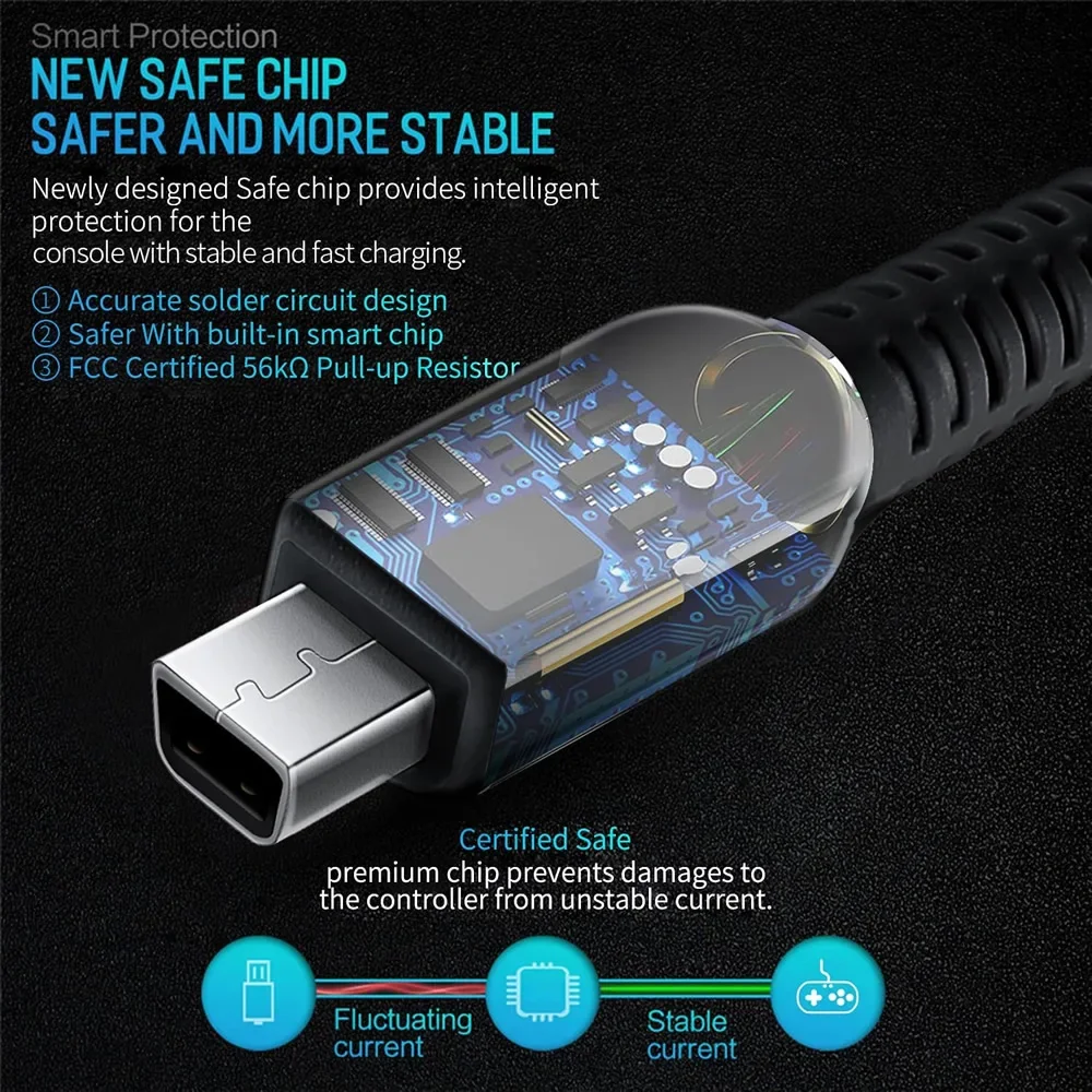 USB C كابل شاحن الحبل سلك نوع C ل NDSI 3DS 2DS XL/LL جديد 3DSXL/3DSLL 2dsxl 2dsll خط الطاقة #5