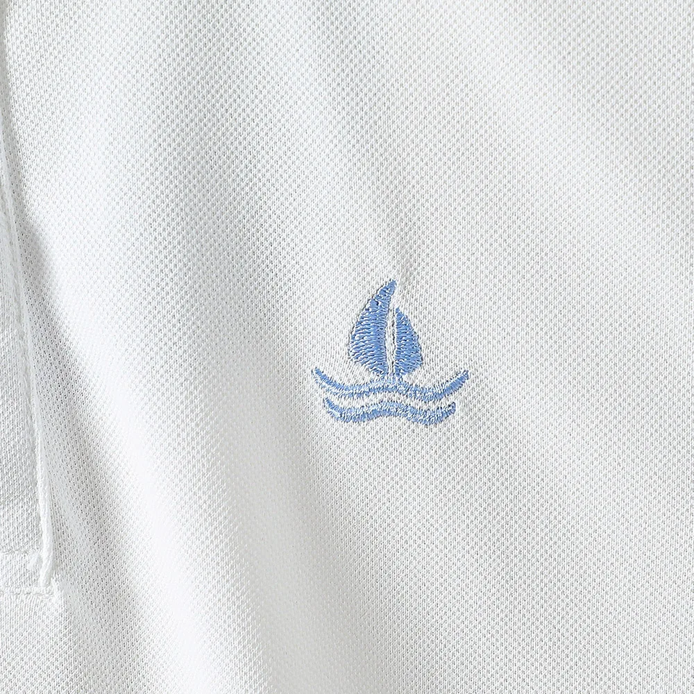 Jungen-Poloshirt 5-12 Jahre Sommer Segelboot-Stickerei Kurzarm-T-Shirt Kinder Gestreiftes Revers Atmungsaktives Lässiges Schul-T-Shirt – Detail 7