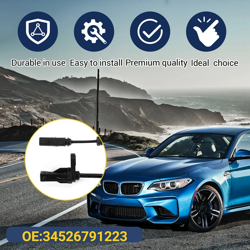 A22F-2PCS Front ABS Wheel Speed Sensor For-BMW F22 F23 F30 F32 F33 F36 34526791223 - Image 4