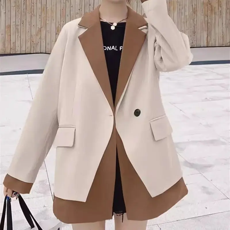 Suit Jacket for Women in Spring Autumn 2024 New French Style Temperament top Casual High-end Feeling Explosive Street Small Suit