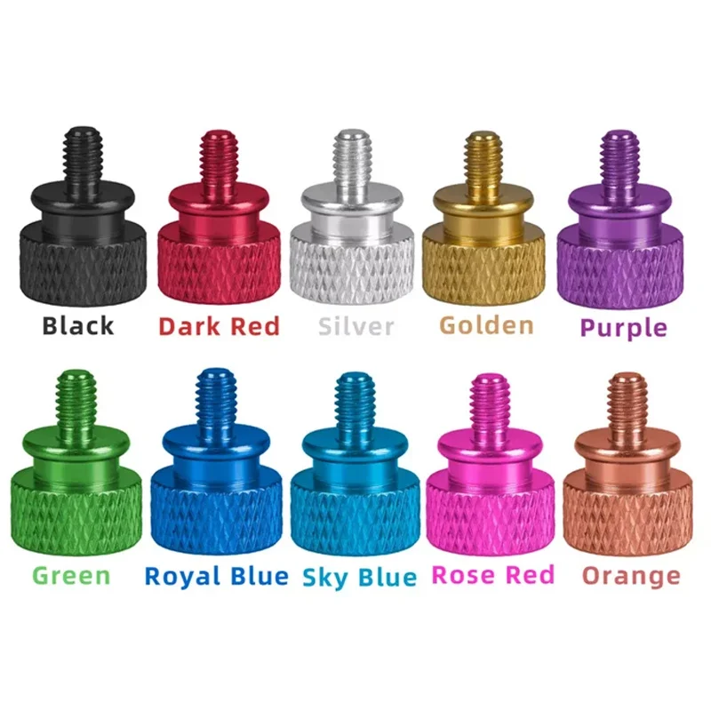 Colored Screws UNC 6#-32*10mm Aluminum Alloy Knurled Thumb Screws DIY Anodized Aluminum Computer PC Case Bolts