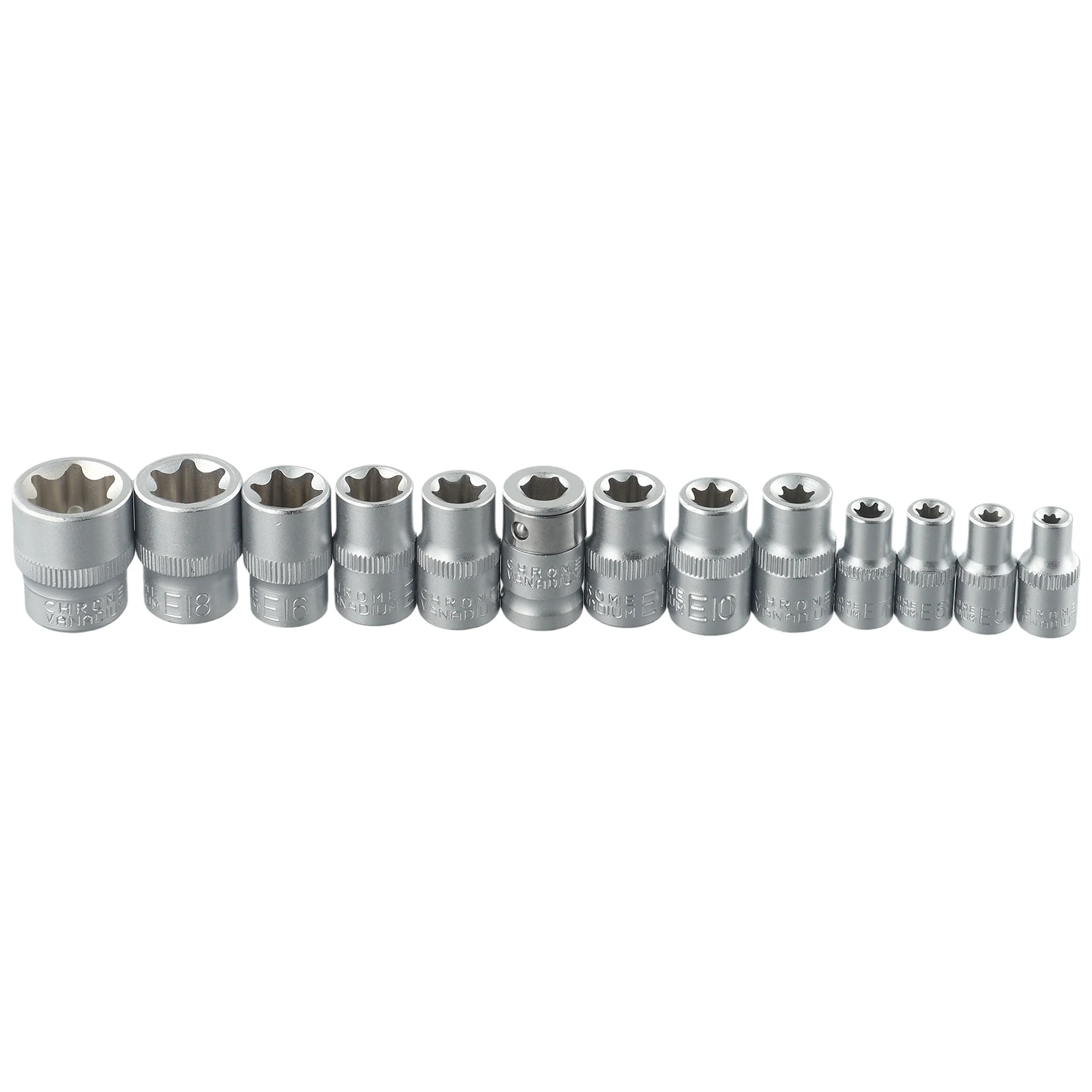 Comprehensive 34Pcs For Torx Star Socket and Bit Set for E Security Drives with Chrome Vanadium Steel Construction