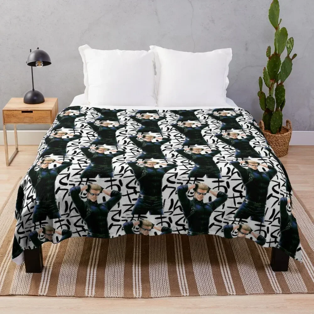 

Albert Wesker Throw Blanket Hair Decorative Throw Travel Bed covers Blankets
