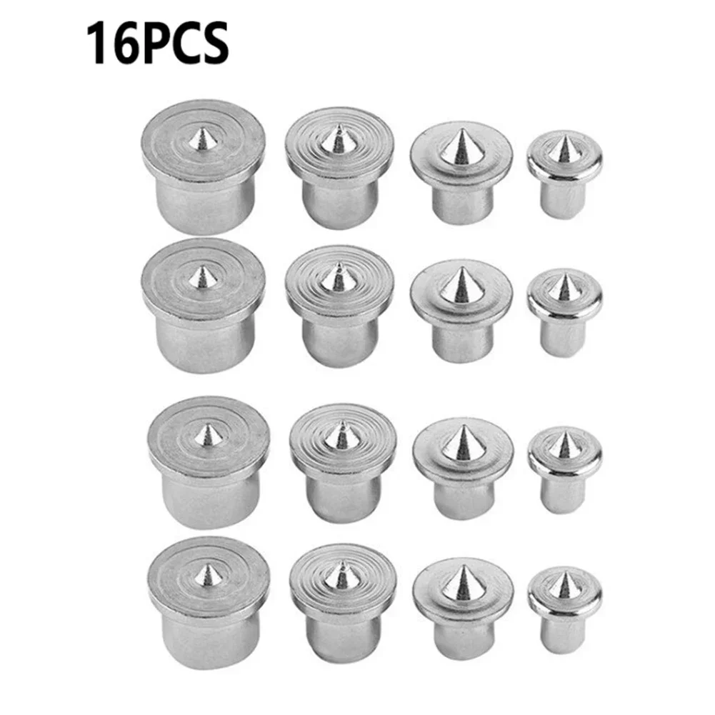 

Locator Dowel Center Point Furniture Positioning 16pcs/Set 6mm 8mm 10mm 12mm Hole Tenon Center Silver Woodworking