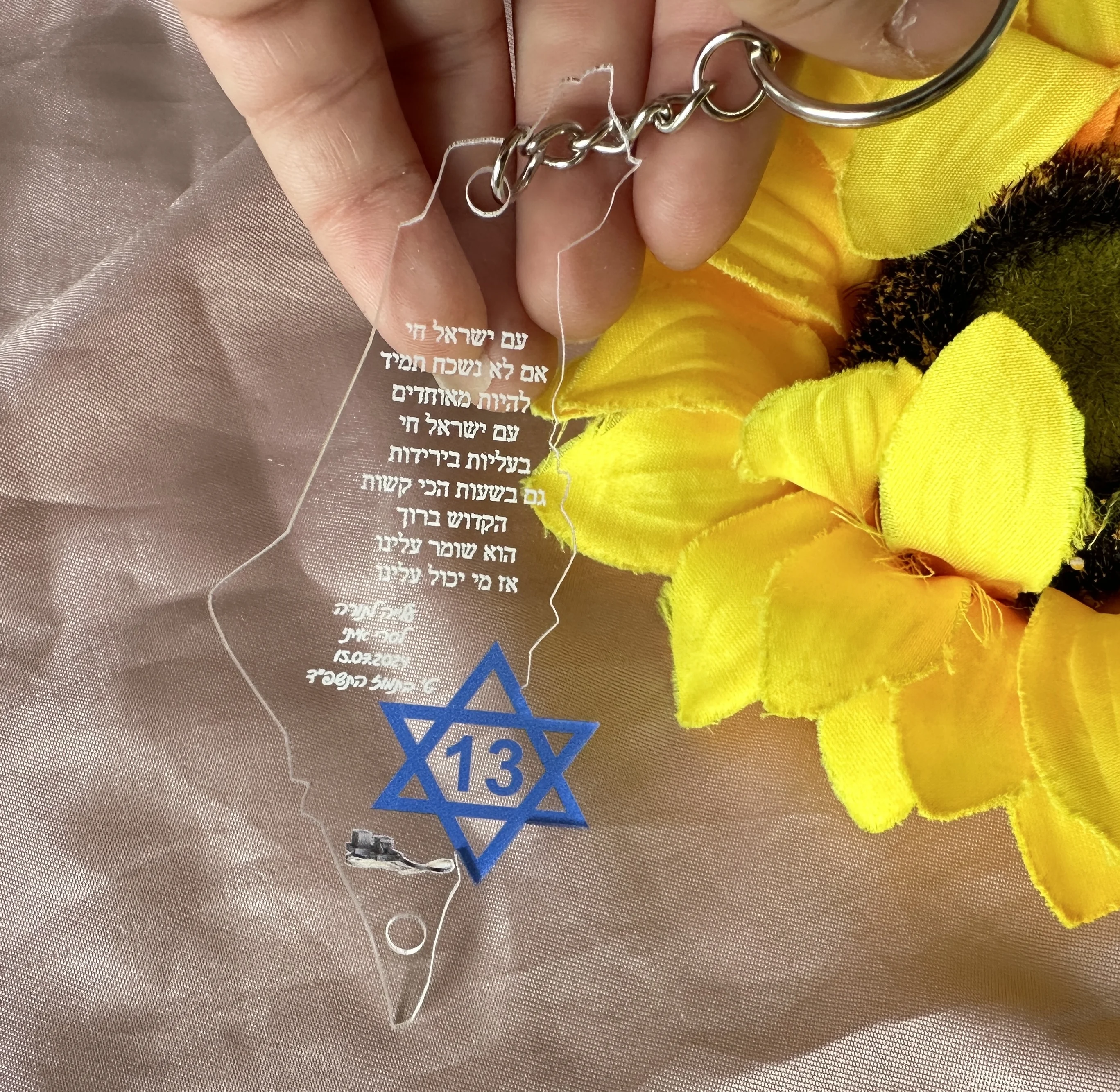 

10pcs Acrylic Transparent Bar Mitzvah Birthday Hanging Gold Road Prayer Car Pendant Favor Decoration