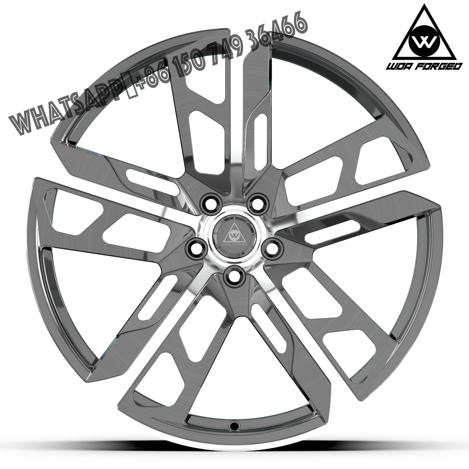 

New Passenger Car Wheels Forged Alloy Rims 18 19 20 21 Inch 5x112 Gloss Black Polished Face for audi