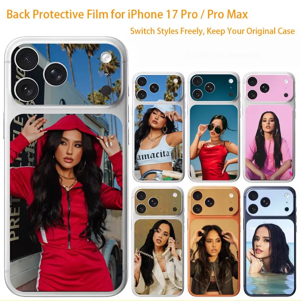 Becky S-Singer E-Encuentros G Para iPhone 17 Pro 17 Pro Max, Película Protectora para la Parte Trasera, Marco y Cámara