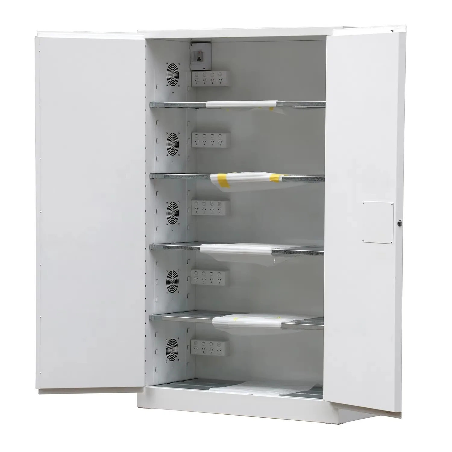 20 Station Fireproof Lithium Battery Storage and Charging Cabinet for Ebike  Laptop Scooter with 2500W Output