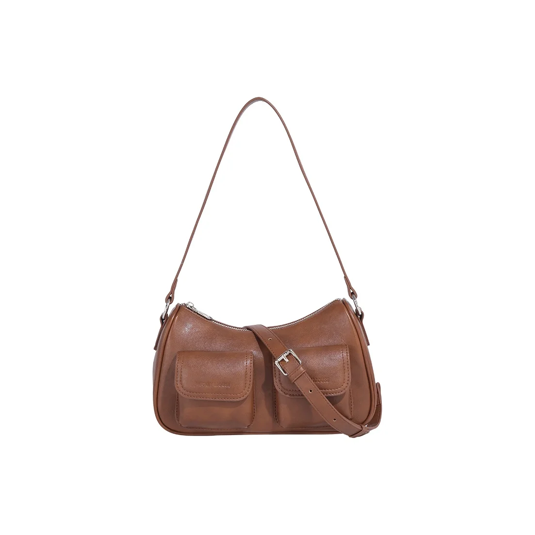 Disney Mickey Mouse Pu Shoulder Bag Regular Women's Ecru/Pure Brown BMK-72975