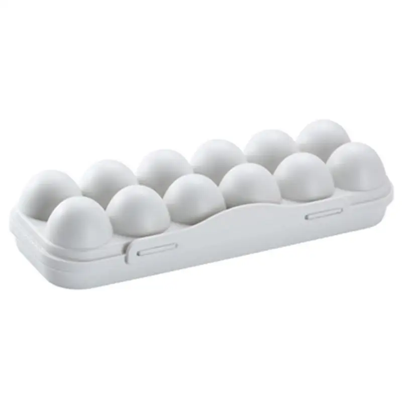 Durable Egg Tray Holder Anti-collision Damage Refrigerator 12 Seats Storage Box Crisper Container Organizer Household Supplies