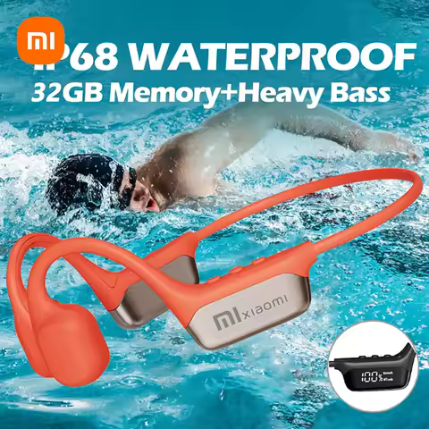 Xiaomi Mijia Bone Conduction Earphones IPX8 Waterproof Headset for Swimming Bluetooth 5.4 Wireless Sport Headphones MP3 32G RAM