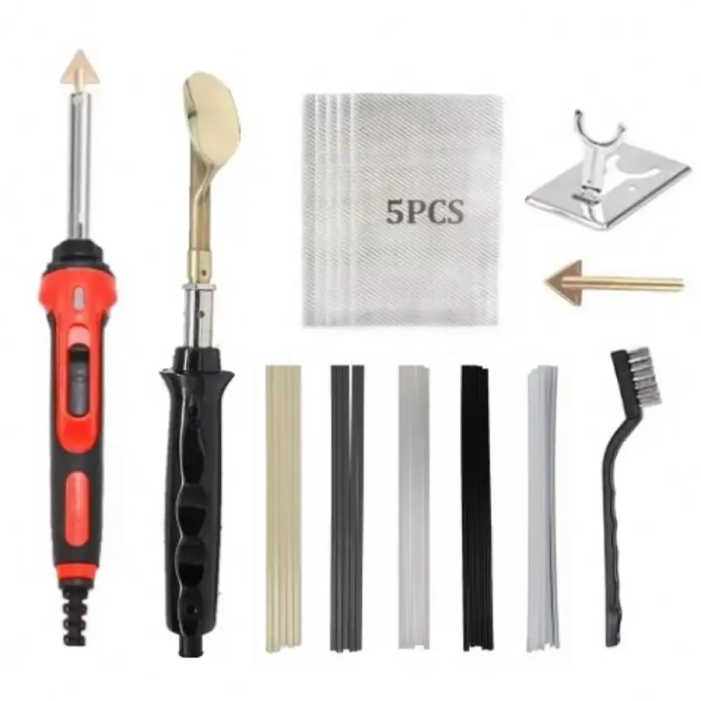 Electric Plastic Welding Repairing Tool Smoothing Head Iron For Car Bumper Interior Crack Restoration Thermal Device