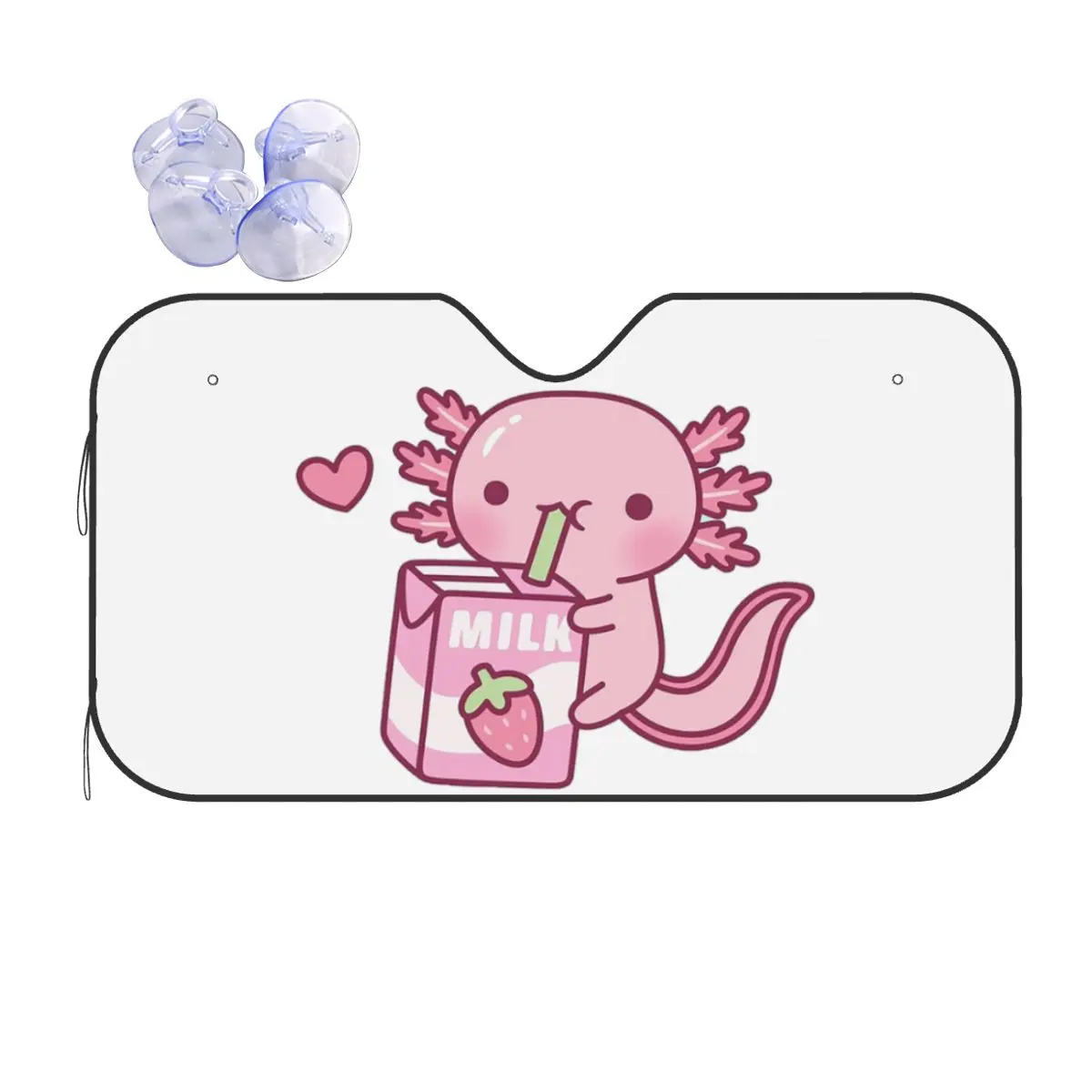 

Милый аксолотль любит клубничное молоко каракули солнцезащитный козырек ветровое стекло автомобиля переднее лобовое стекло окно солнцезащитный козырек аксессуары чехлы