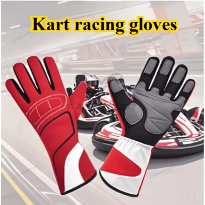 

New Auto Car Karting Gloves Breathable Motorcross Racing Gloves Silicone Non-Slip Men Go Kart Racing Gloves Breathable
