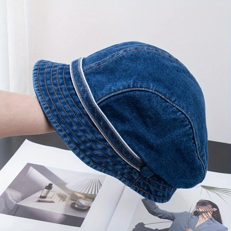 

Short Edge Beret Hat Vintage Cotton Newsboy Cap Unisex Adjustable Painter Hat for Autumn Casual Style