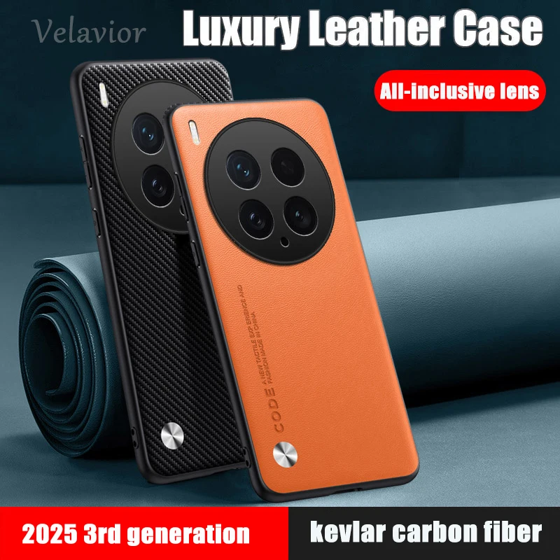 

Роскошный чехол из искусственной кожи для vivo X200 Ultra, задняя крышка, силиконовый противоударный чехол с полной защитой, чехол для телефона