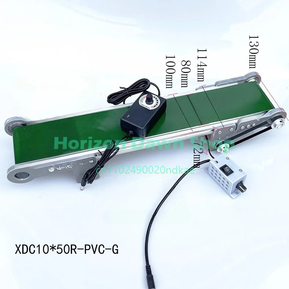 PVC desktop small conveyor belt conveyor forward and reverse suspension speed regulation DIY