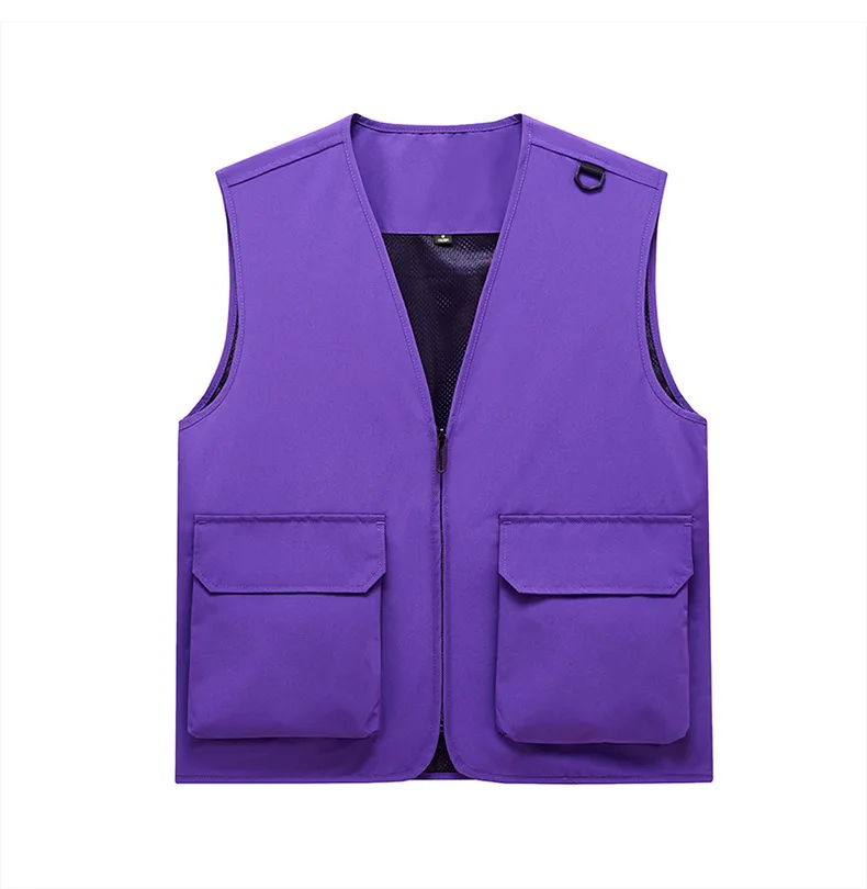 New Summer Men Mesh Outdoor Advertising Clothing Vests Coats Sleeveless Jackets Men Thin Breathable Quick-drying Waistcoats 6XL