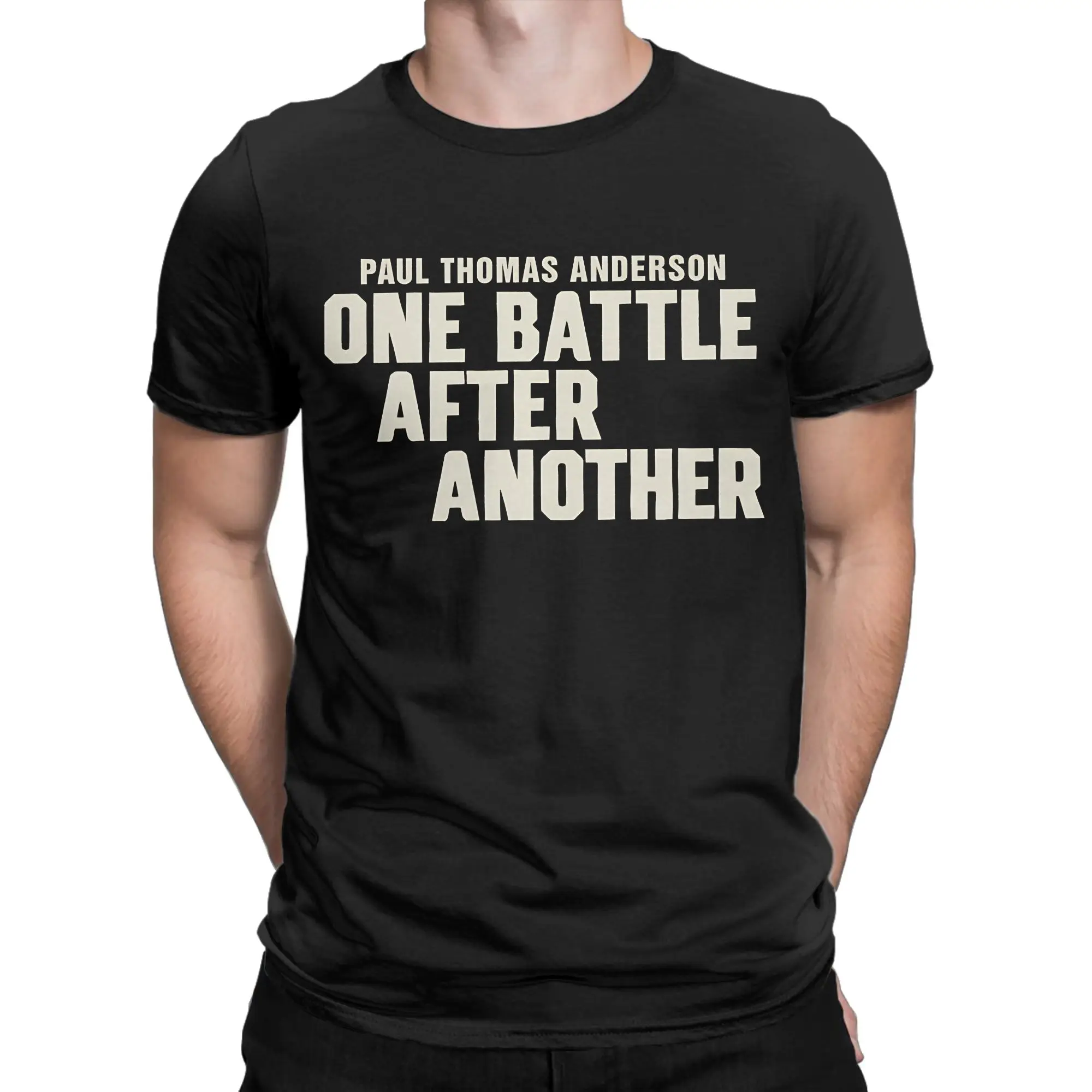 One Battle After Another logo Graphic 100% Cotton T-Shirt One Battle After Another Tops Tees For Men